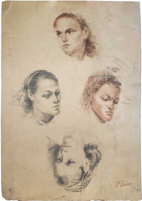 Дейнеко Ольга Константиновна. Женский портрет (4 варианта поворота головы)